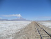 85. Train line and Volcano