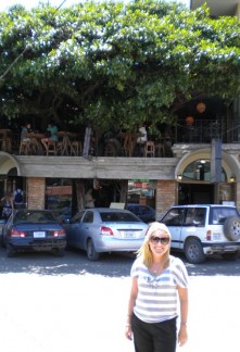 Liss in Street of Monteverde Lis in main street of Monteverde outside tree-top restaurant