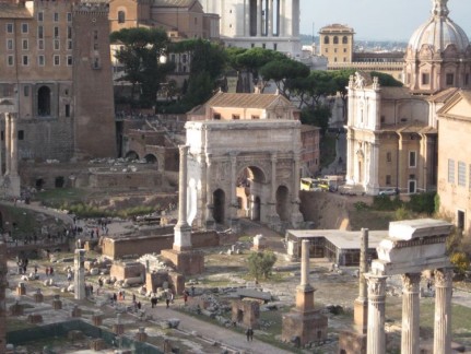 Palatine & Forum ruins are ancient located next to the Colosseum