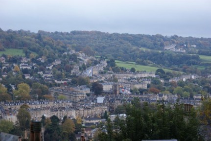 Overlooking the beautiful town Bath