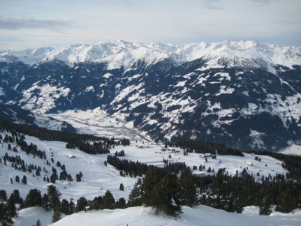 The stunning view looking down on the valley where Zell am Ziller lies. The stunning view looking down on the valley where Zell am Ziller lies.