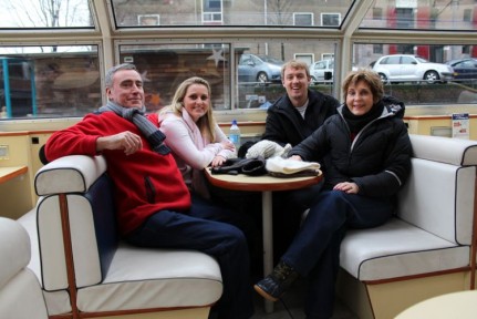 Warmth and comfort aboard the Canal Bus Warmth and comfort aboard the Canal Bus