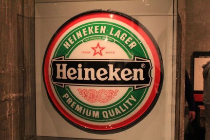 The iconic Heineken logo famous around the world The iconic Heineken logo famous around the world