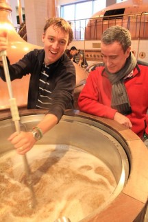 Pete and Mike oversee the brewing process Pete and Mike oversee the brewing process