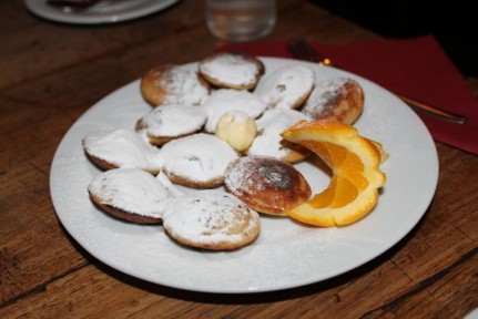 Poffertjes are small and delicious dutch pancakes Poffertjes are small and delicious dutch pancakes