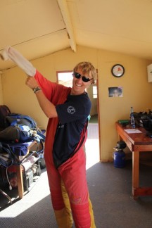 Pete suiting up Pete suiting up. A lot more excited about this dive as opposed to one 10years ago...