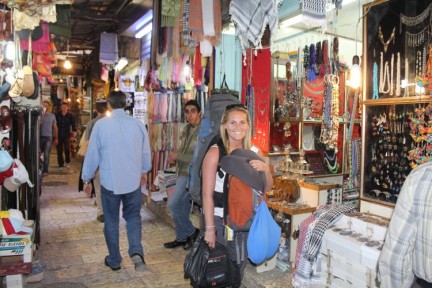 Elissa in the streets of the Old City of Jerusalem Elissa in the streets of the Old City of Jerusalem