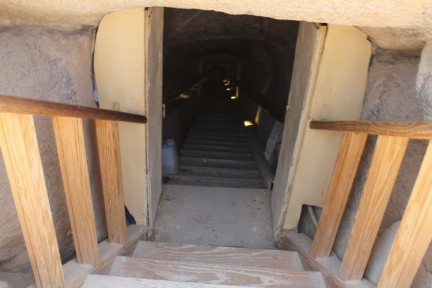 This is the entrance to the 2nd largest (and least expensive of the two you can go inside of). No photos can be taken inside the pyramid
